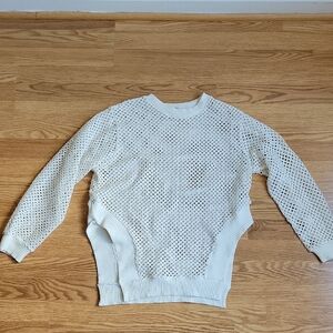 White Mesh Sweater